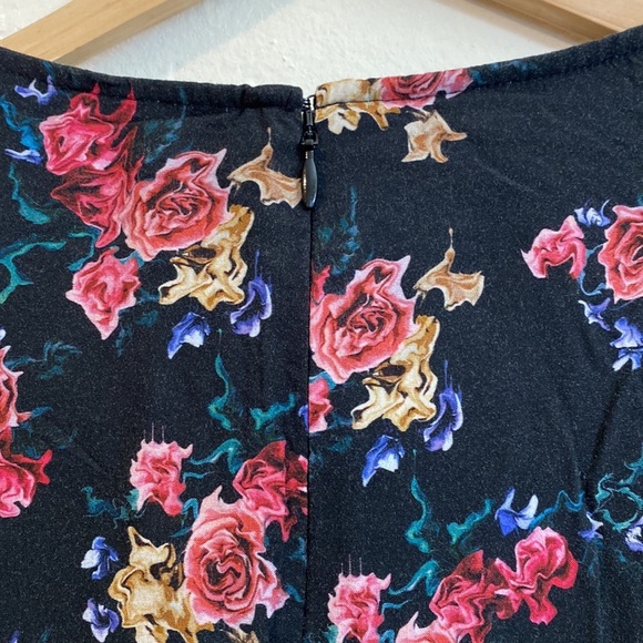 Public School NY Rima Asymmetrical Floral Short Sleeve Dress Size US 6 - Picture 5 of 8